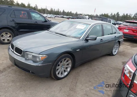 2003 BMW 745Li из США, поврежденный, VIN WBAGN63473DS44532